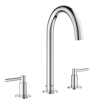 Смеситель для раковины GROHE Atrio двухвентильный на 3 отверстия, хром (20009003)