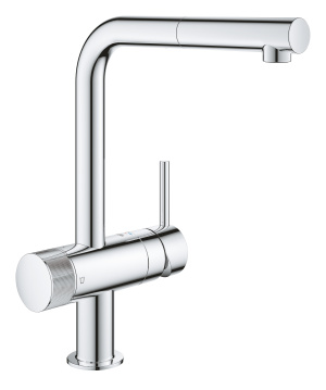 Смеситель для кухонной мойки GROHE Blue Pure Minta, с функцией фильтрации, без фильтра в комплекте, хром (31721000)