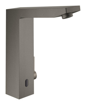 Смеситель для раковины GROHE Eurocube E инфракрасный, с регулировкой температуры, питание от батареи 6V, темный графит матовый (36441AL0)