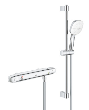Термостат для душа GROHE Grohtherm 1000 с душевым гарнитуром, хром (34819005)