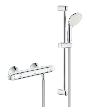 Термостат для душа GROHE Grohtherm 1000 с душевым гарнитуром, хром (34820004)