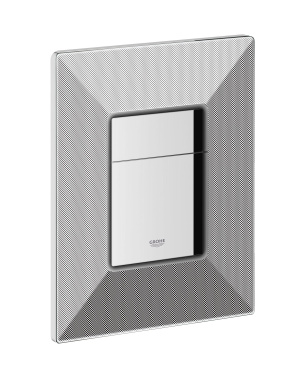 Панель смыва для унитаза GROHE Skate Cosmopolitan Print, 3 режима, хром/черная графика (38859XG0)