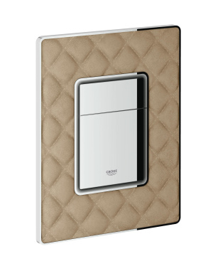 Панель смыва для унитаза GROHE Skate Cosmopolitan с кожаной поверхностью, 3 режима, бежевый (38913XP0)