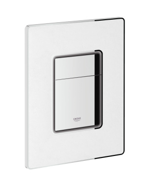 Панель смыва для унитаза GROHE Skate Cosmopolitan с кожаной поверхностью, 3 режима, альпин-белый (38914XR0)