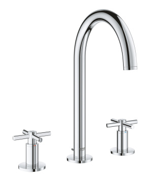 Смеситель для раковины GROHE Atrio двухвентильный на 3 отверстия, хром (20008003)