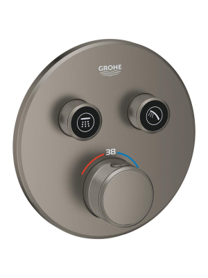 Внешняя часть термостата для душа GROHE Grohtherm SmartControl на 2 потребителя, сатиновый графит (29119MG0)