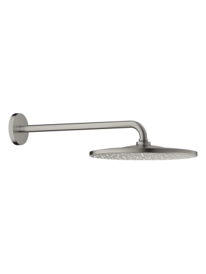 Верхний душ GROHE Rainshower 310 Mono с душевым кронштейном, 1 режим, сатиновая сталь (26558MS0)