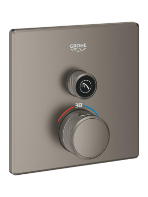 Внешняя часть термостата для душа GROHE Grohtherm SmartControl, сатиновый графит (29123MG0)