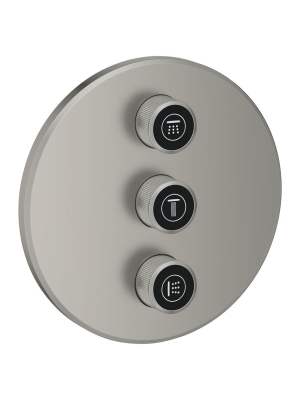 Внешняя часть переключателя потоков GROHE Grohtherm SmartControl на 3 потребителя, сатиновая сталь (29122MS0)