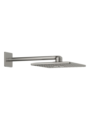 Верхний душ GROHE Rainshower SmartActive 310 Cube, 2 режима, 430 мм, сатиновая сталь (26479MS0)