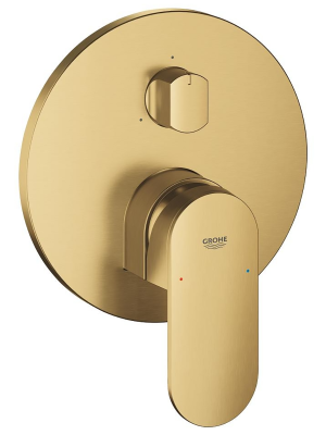 Внешняя часть смесителя для ванны GROHE Plus с переключателем на 3 положения, холодный рассвет матовый (24093GN4)