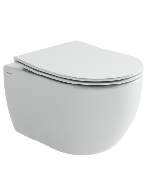 Подвесной унитаз Ceramicanova Игра безободковый, смыв Торнадо, белый (CN3001T)