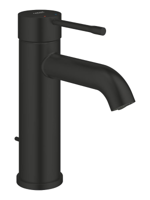 Смеситель для раковины GROHE Essence с донным клапаном, S-size, матовый черный (235892431)