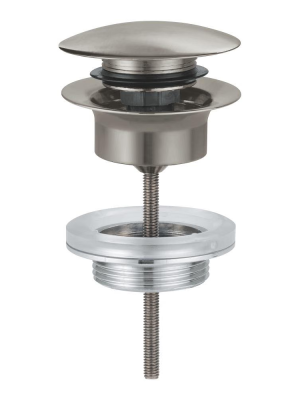 Донный клапан для раковины GROHE, сатиновая сталь (65807MS0)