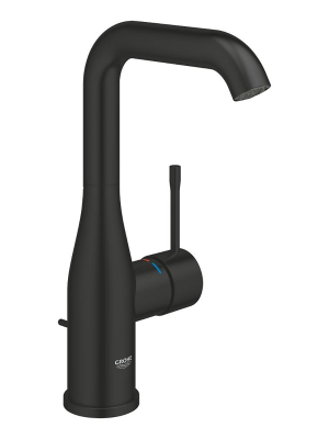 Смеситель для раковины GROHE Essence с донным клапаном, L-size, матовый черный (326282431)