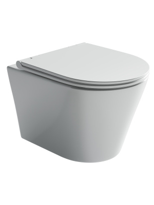 Подвесной унитаз Ceramicanova Форма безободковый, белый (CN3011)