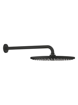 Верхний душ GROHE Rainshower Cosmopolitan Metal 310, 8 л/мин, 1 режим, 380 мм, матовый черный (260662430)