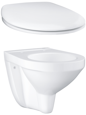 Унитаз подвесной GROHE Bau Ceramic с сиденьем, альпин-белый (NW0104)