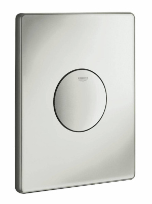Панель смыва для унитаза GROHE Skate для вертикального монтажа с 1 режимом смыва, матовый хром (37547P00)