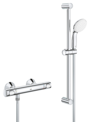 Термостат для душа GROHE Grohtherm 500 с душевым гарнитуром, хром (34796000)