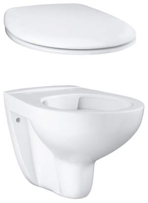 Унитаз подвесной GROHE Bau Ceramic с сиденьем, альпин-белый (NW0118)