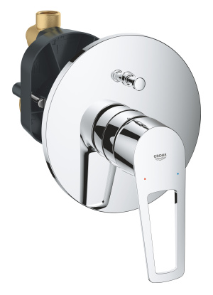 Смеситель для ванны GROHE BauLoop в комплекте с монтажной частью, хром (29081001)