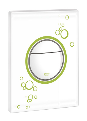 Панель смыва для унитаза GROHE Nova Cosmopolitan Print, 3 режима, белая луна (38847LS0)