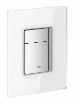 Панель смыва для унитаза GROHE Skate Cosmopolitan Glass, 3 режима, белая луна (38845LS0)