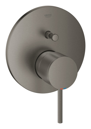 Внешняя часть смесителя для ванны GROHE Atrio на 2 потребителя, темный графит матовый (24066AL3)