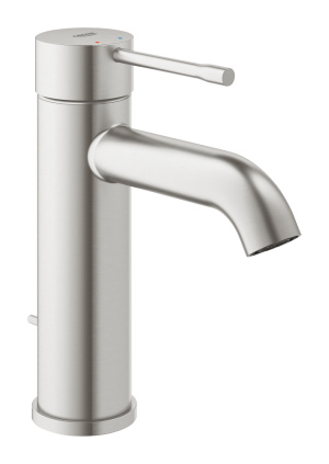 Смеситель для раковины GROHE Essence с донным клапаном, S-size, суперсталь (24171DC1)