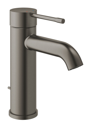 Смеситель для раковины GROHE Essence с донным клапаном, темный графит матовый (23589AL1)