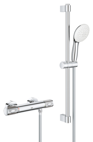 Термостат для душа GROHE Grohtherm 1000 Performance с душевым гарнитуром, хром (34834001)