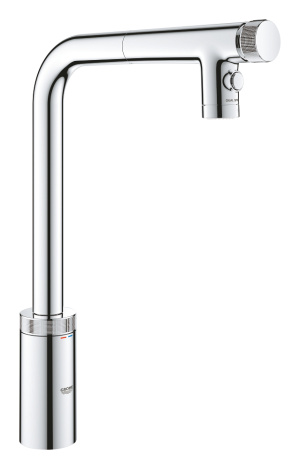 Смеситель для кухни GROHE Minta SmartControl с вытяжным изливом 2jet, хром (31889000)