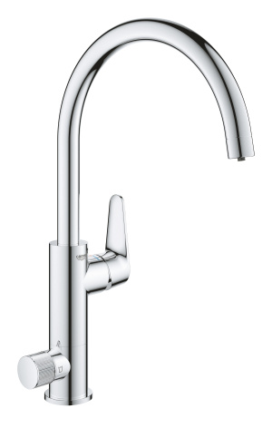 Смеситель для кухонной мойки GROHE Blue Pure BauCurve с функцией фильтрации, без фильтра в комплекте, хром (31723000)