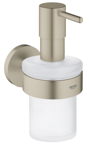 Дозатор жидкого мыла GROHE Essentials с держателем, никель матовый (40448EN1)