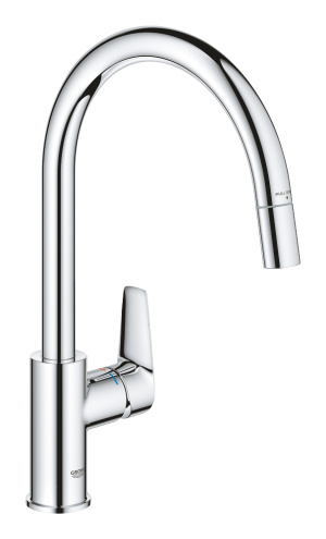 Смеситель для кухни GROHE BauEdge с вытяжным изливом, хром (30536000)