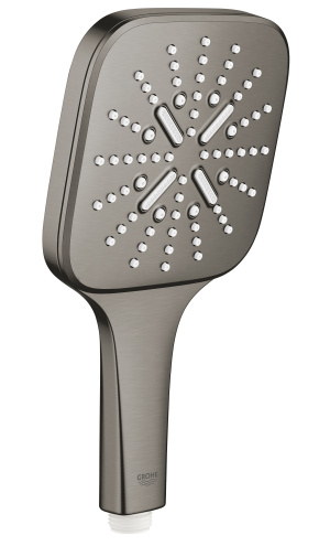 Ручной душ GROHE Rainshower SmartActive 130 Cube, 3 режима, темный графит матовый (26582AL0)