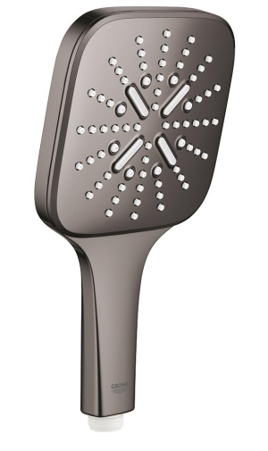 Ручной душ GROHE Rainshower SmartActive 130 Cube, 3 режима, темный графит глянцевый (26582A00)