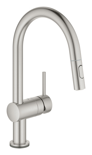 Смеситель для кухни GROHE Minta Touch сенсорный с вытяжным душем, суперсталь (31358DC2)