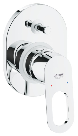 Смеситель для ванны GROHE BauLoop в комплекте с монтажной , хром (29041000)