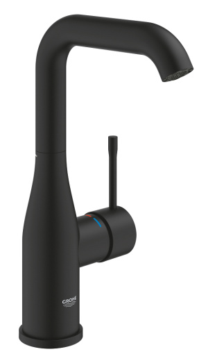 Смеситель для раковины GROHE Essence без донного клапана, L-size, фантомный черный (24177KF1)