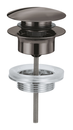 Донный клапан для раковины GROHE, темный графит глянец (65807A00)
