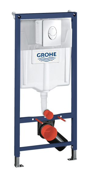 Инсталляция для подвесного унитаза GROHE Solido 3 в 1, с накладной панелью Skate Air (38956000)