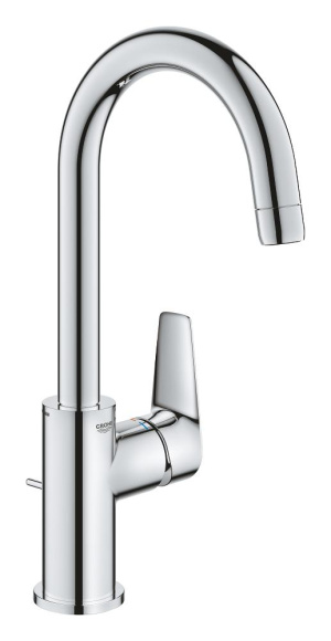 Смеситель для раковины GROHE Start Edge QuickFix с донным клапаном, L-Size, хром (24201001)