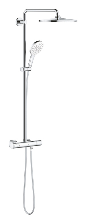 Душевая система GROHE Rainshower SmartActive 310 с термостатом для душа, белая луна (26647LS0)