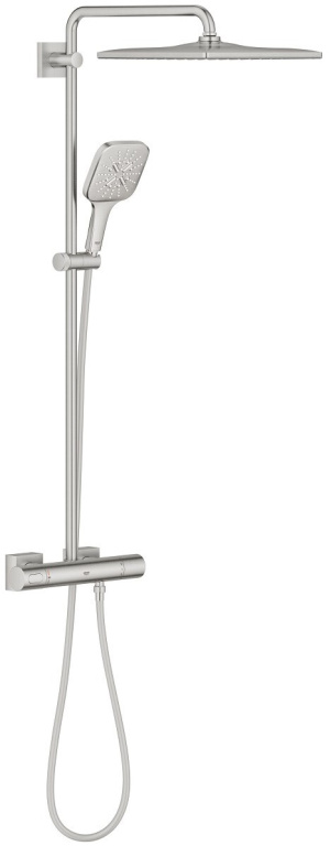 Душевая система GROHE Rainshower SmartActive 310 Cube с термостатом для душа, суперсталь (26837DC0)