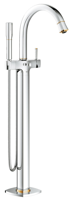 Внешняя часть смесителя для ванны GROHE Grandera напольного монтажа, хром/золото (23318IG0)