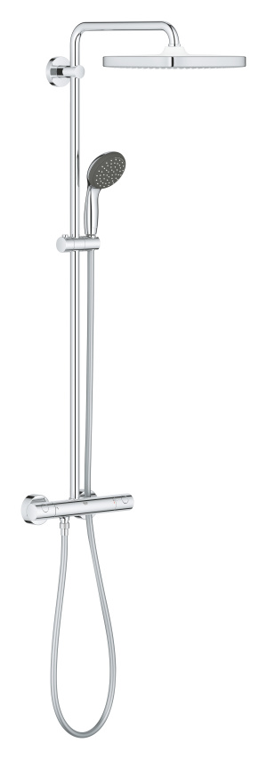 Душевая система GROHE Vitalio Start System 250 Cube с термостатом для душа, хром (26697000)