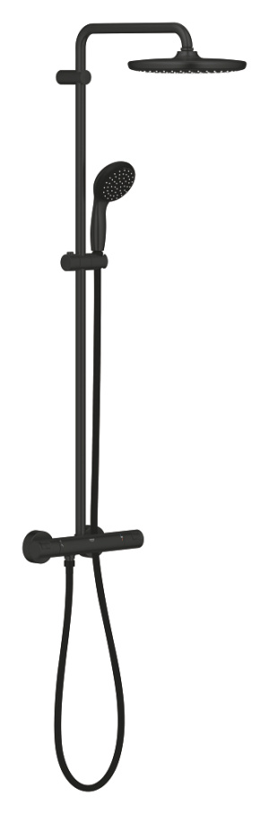 Душевая система GROHE Vitalio Start System 250 с термостатом для душа, черный (266772430)