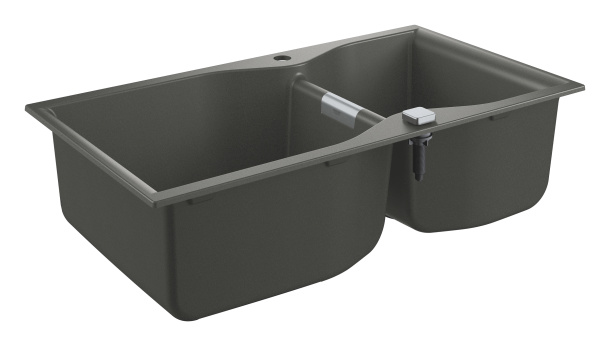Мойка GROHE K700 с двумя чашами, 900 x 500 мм, серый гранит (31658AT0)